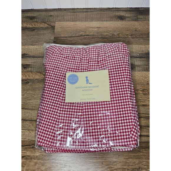 Pottery Barn Kids Other - Pottery Barn Kids Red Gingham Crib Skirt New